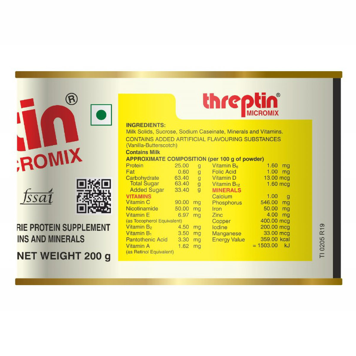 Threptin Micromix Vanilla Flavour Powder, 200 gm, Pack of 1 Threptin Micromix Vanilla Flavour Powder, 200 gm, Pack of 1