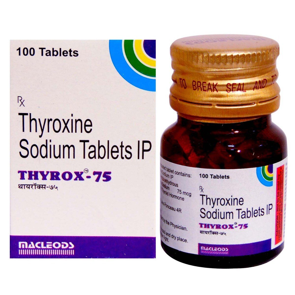 Thyrox 75 mcg Tablet 100's, Pack of 1 Tablet Thyrox 75 mcg Tablet 100's, Pack of 1 Tablet