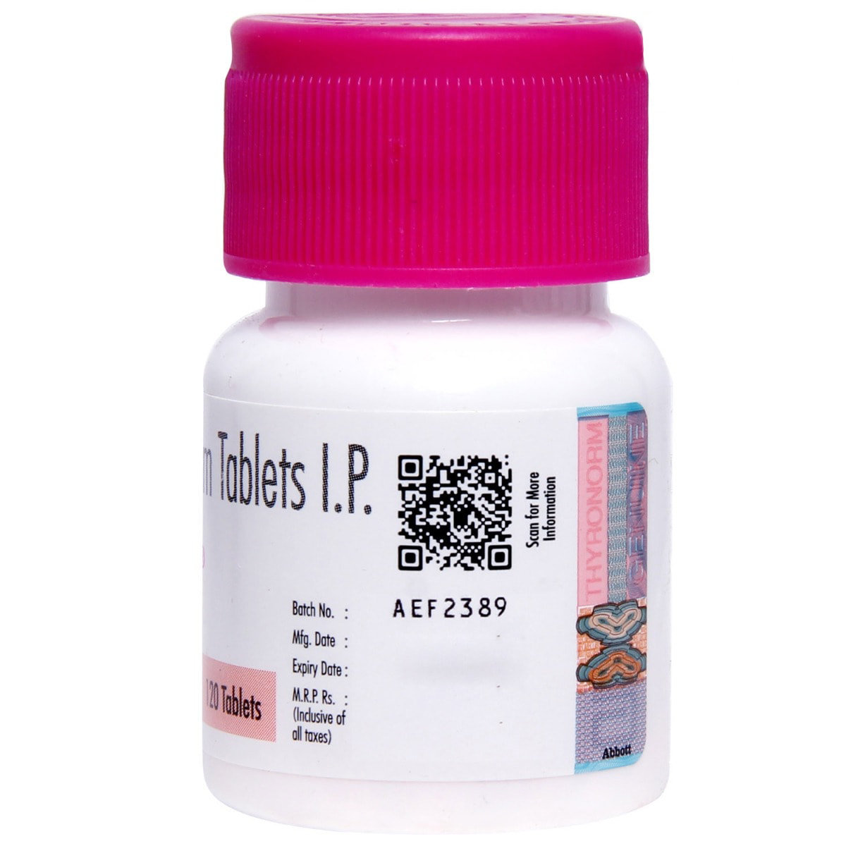 Thyronorm 62.5mcg Tablet 120's, Pack of 1 TABLET Thyronorm 62.5mcg Tablet 120's, Pack of 1 TABLET