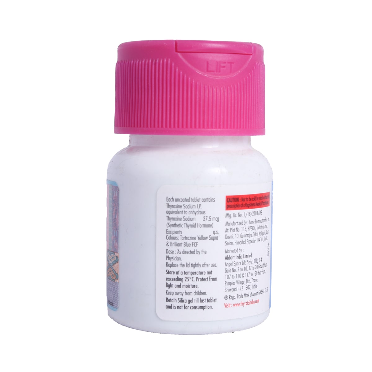 Thyronorm 37.5 mcg Tablet 120's, Pack of 1 TABLET Thyronorm 37.5 mcg Tablet 120's, Pack of 1 TABLET