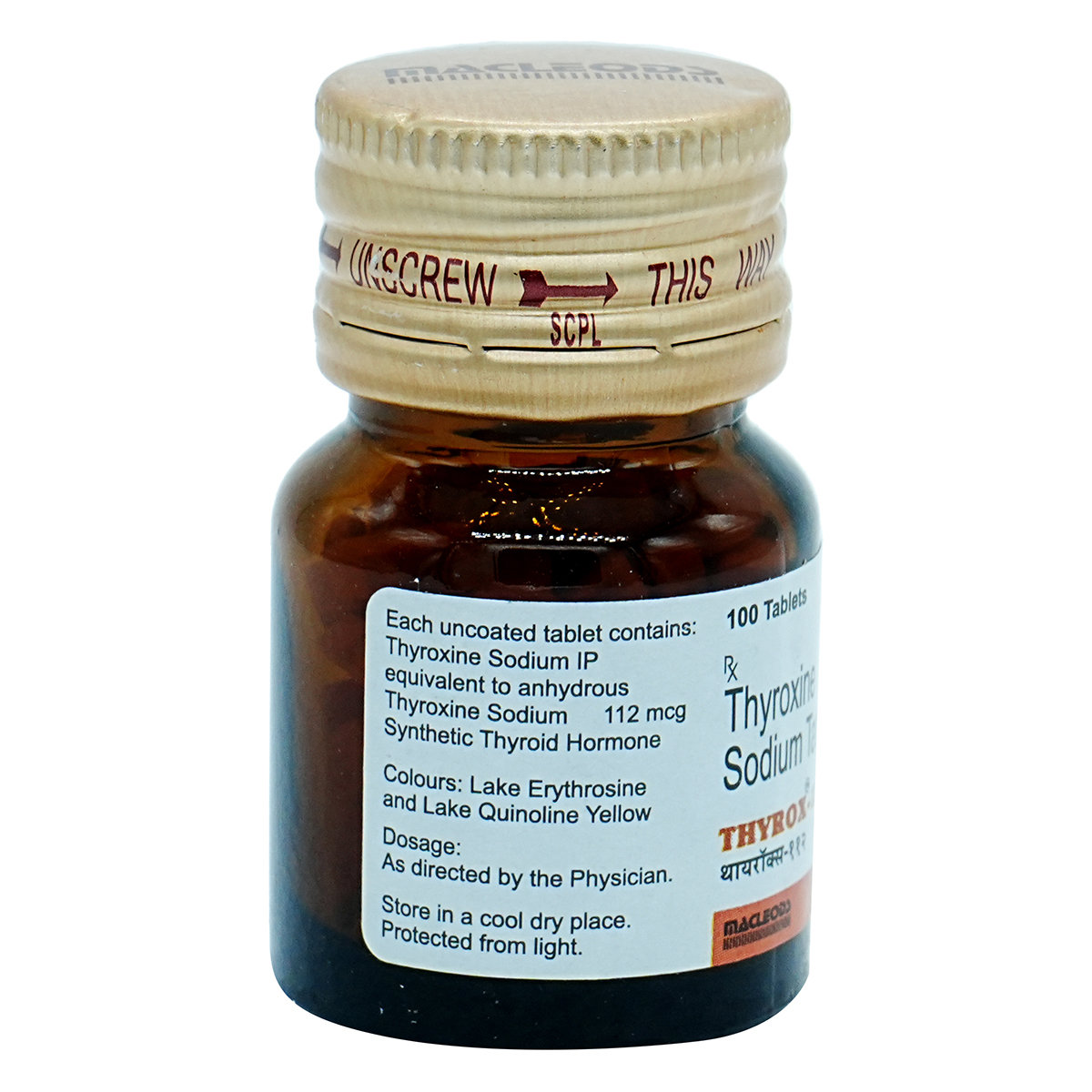 Thyrox 112 Tablet 100's, Pack of 1 TABLET Thyrox 112 Tablet 100's, Pack of 1 TABLET