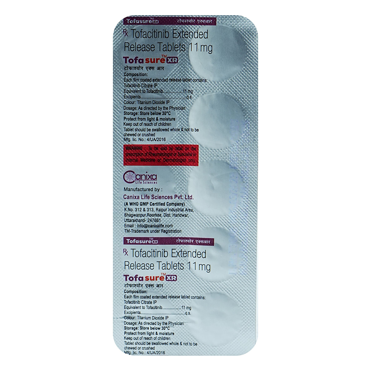 Tofasure XR Tablet 10's, Pack of 10 TabletS Tofasure XR Tablet 10's, Pack of 10 TabletS