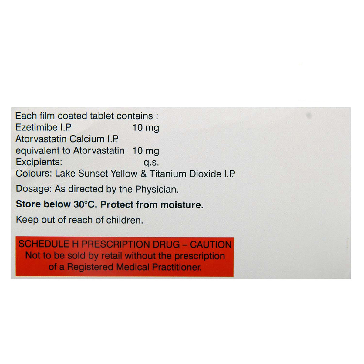 Tonact EZ 10 Tablet 15's, Pack of 15 TABLETS Tonact EZ 10 Tablet 15's, Pack of 15 TABLETS