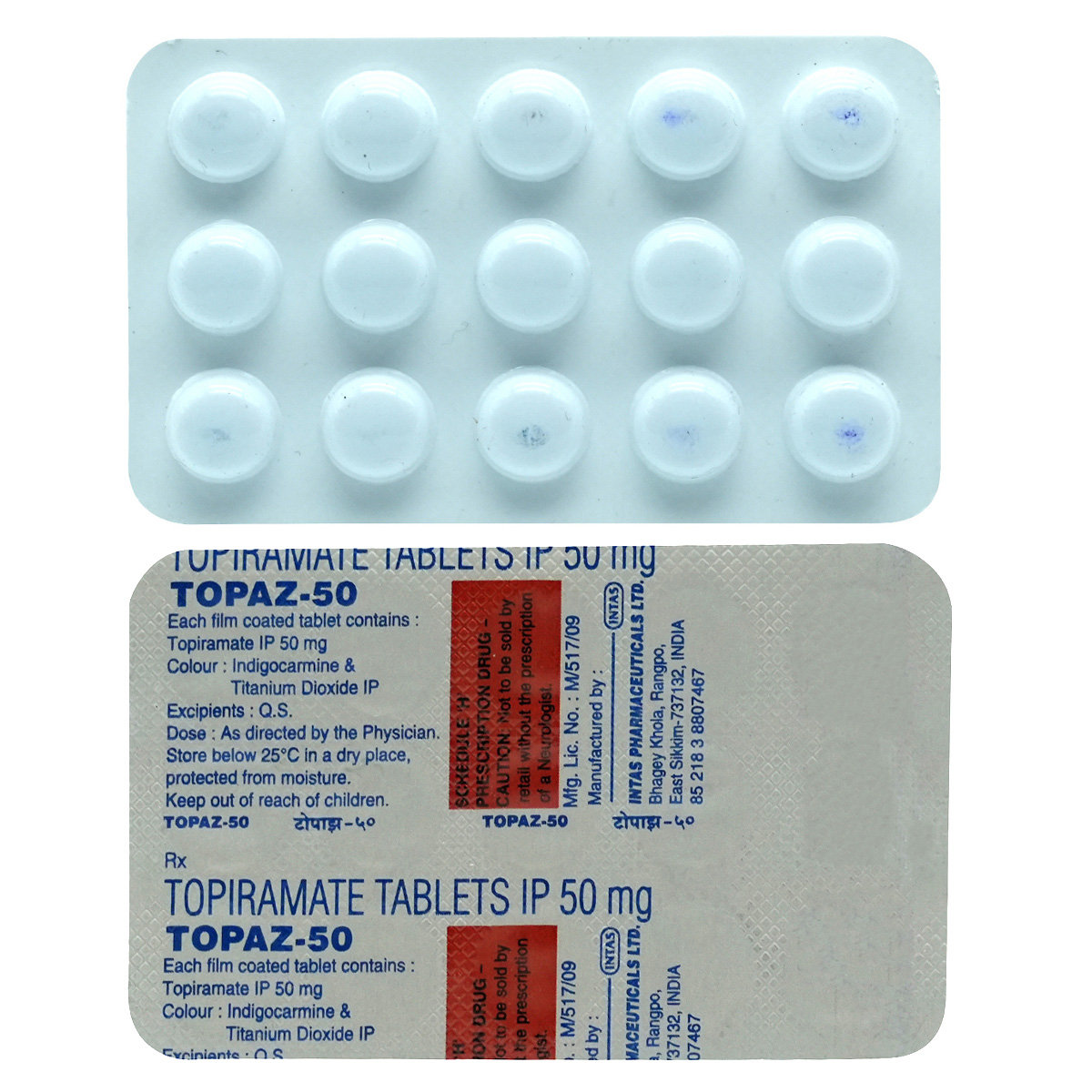 Topaz 50 Tablet 15's, Pack of 15 TABLETS Topaz 50 Tablet 15's, Pack of 15 TABLETS