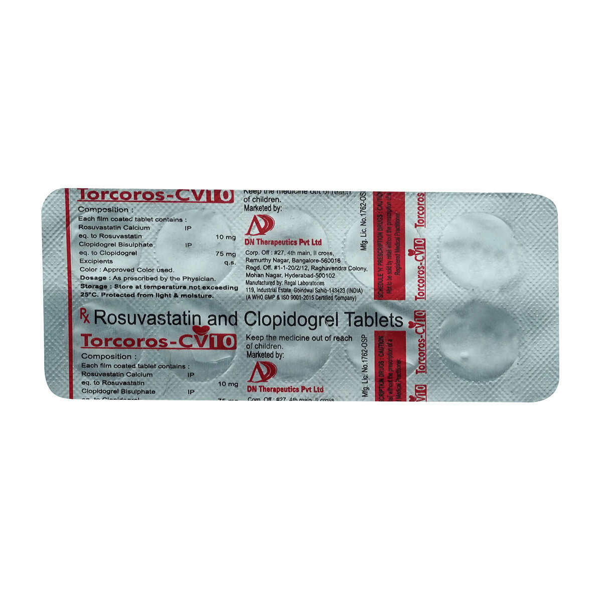 Torcoros-CV 10 Tablet 10's, Pack of 10 TABLETS Torcoros-CV 10 Tablet 10's, Pack of 10 TABLETS