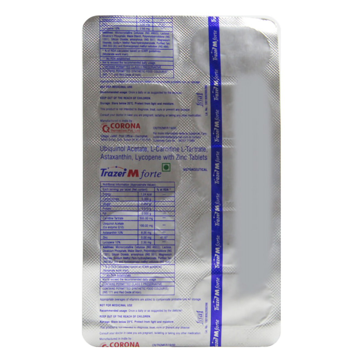 Trazer M Forte Tablet 10's, Pack of 10 Trazer M Forte Tablet 10's, Pack of 10