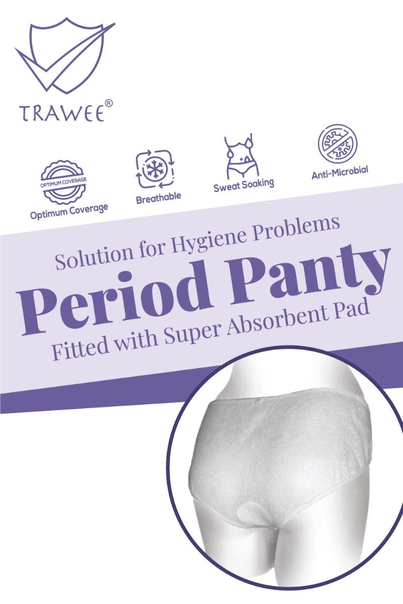 Trawee-PP Disposable Period Panty XL, 5 Count, Pack of 1 Trawee-PP Disposable Period Panty XL, 5 Count, Pack of 1