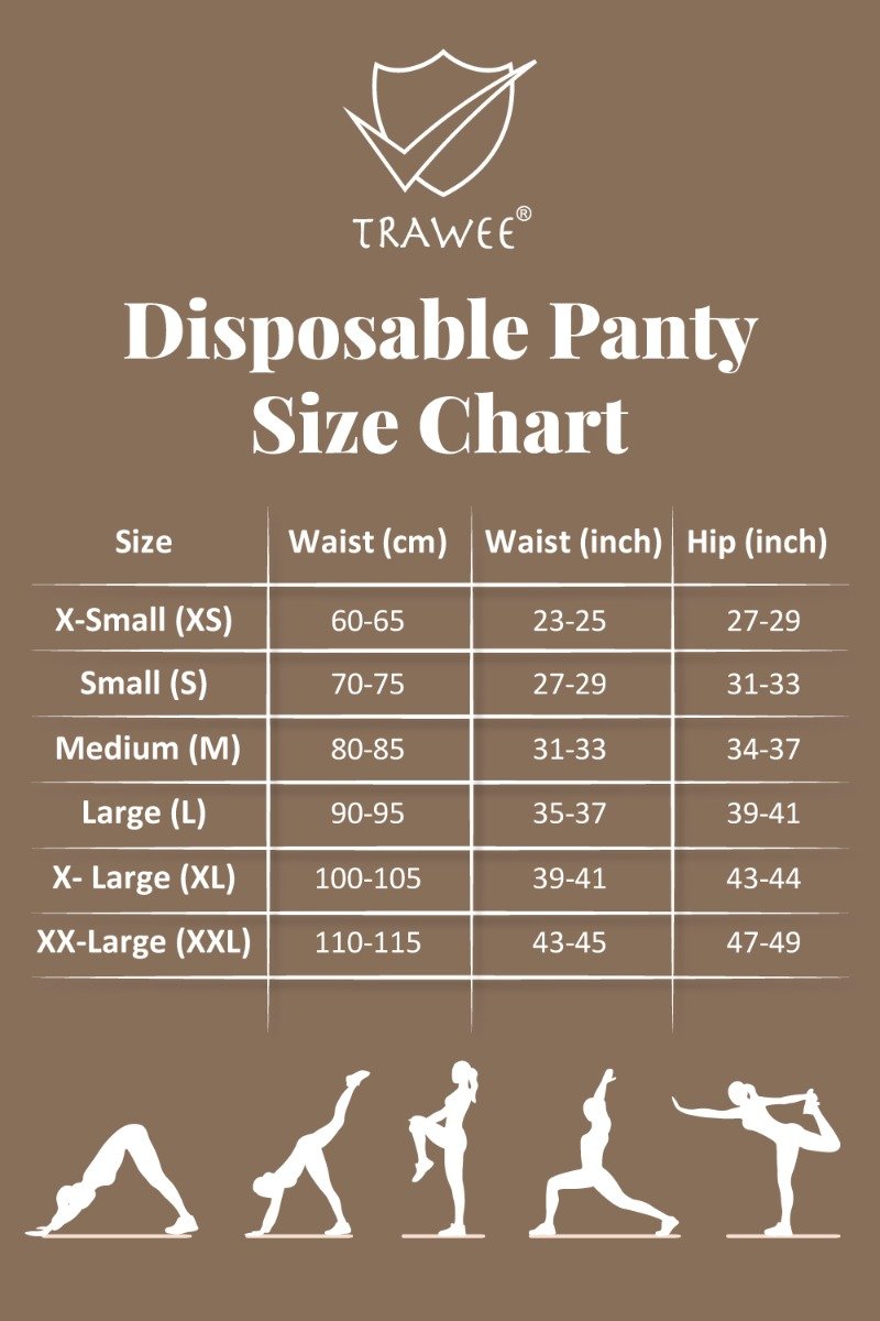 Trawee Women's Travel Disposable Panty Large, 5 Count, Pack of 1 Trawee Women's Travel Disposable Panty Large, 5 Count, Pack of 1