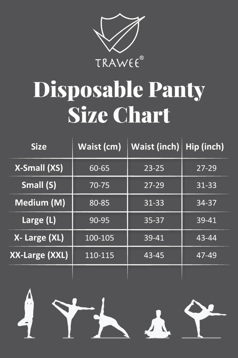 Trawee Men's Travel Disposable Brief XL, 5 Count, Pack of 1 Trawee Men's Travel Disposable Brief XL, 5 Count, Pack of 1