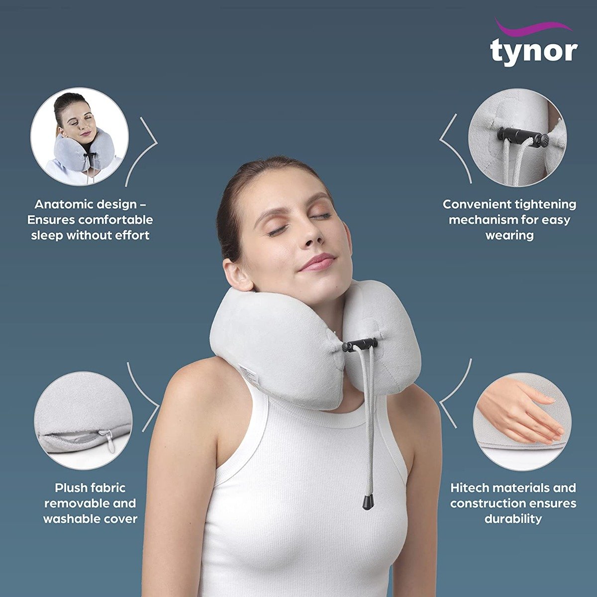Tynor Travel Pillow Universal I-93 6.25-12.5cm, 1 Count, Pack of 1 Tynor Travel Pillow Universal I-93 6.25-12.5cm, 1 Count, Pack of 1