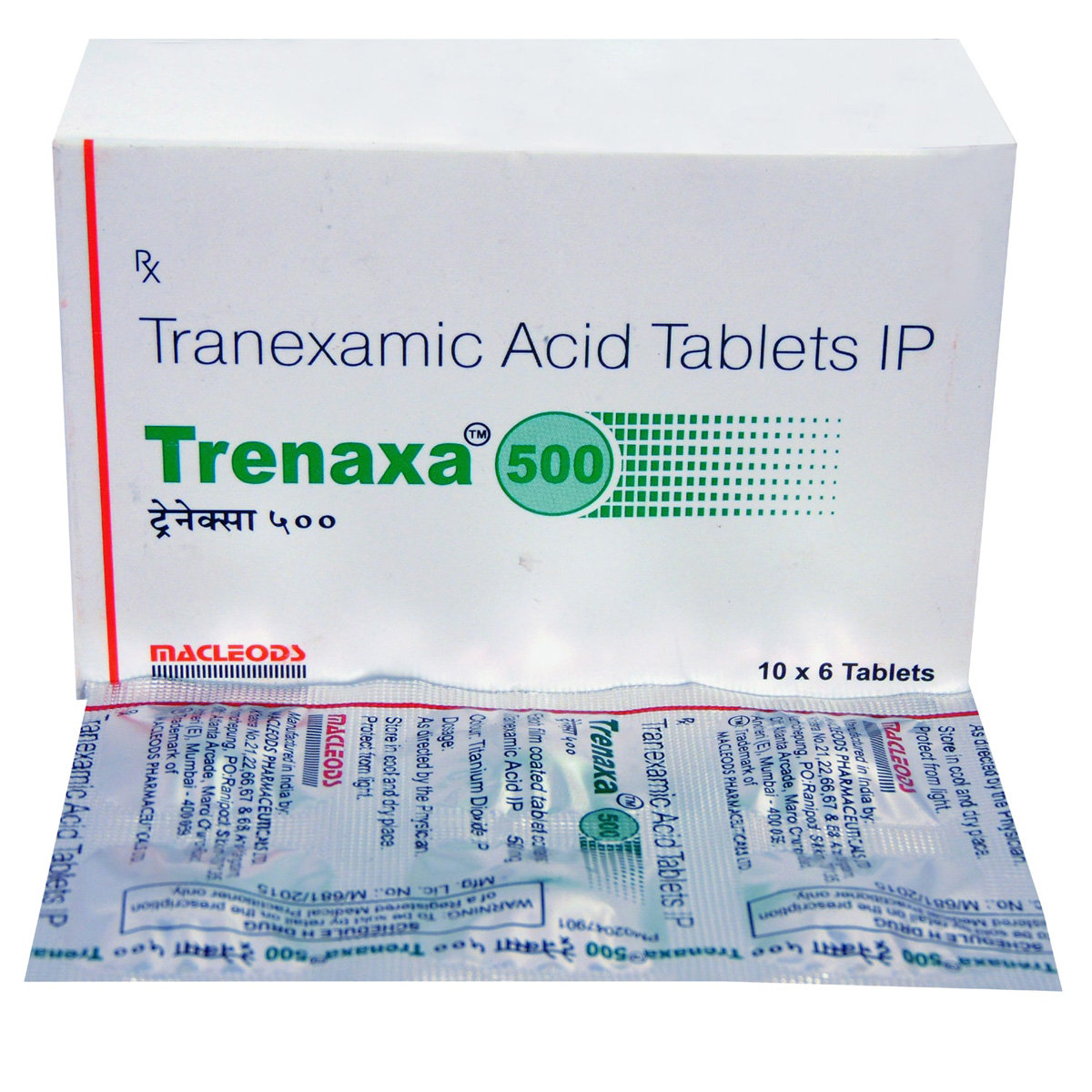 Trenaxa 500 Tablet 6's, Pack of 6 TABLETS Trenaxa 500 Tablet 6's, Pack of 6 TABLETS