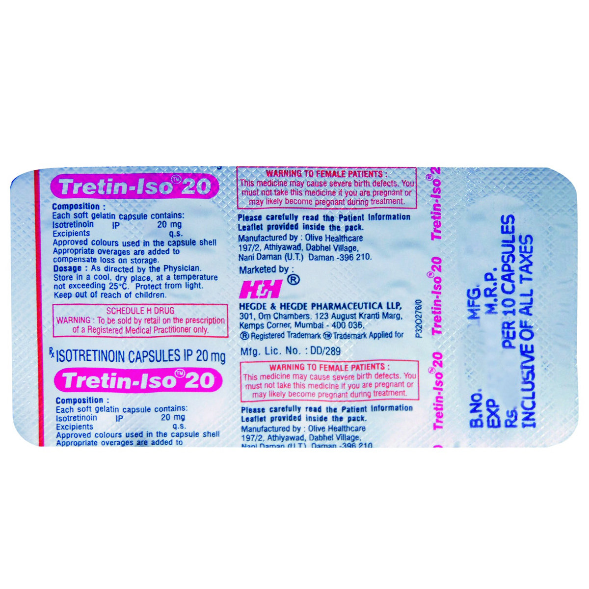 Tretin-Iso 20 Capsule 10's, Pack of 10 CAPSULES Tretin-Iso 20 Capsule 10's, Pack of 10 CAPSULES