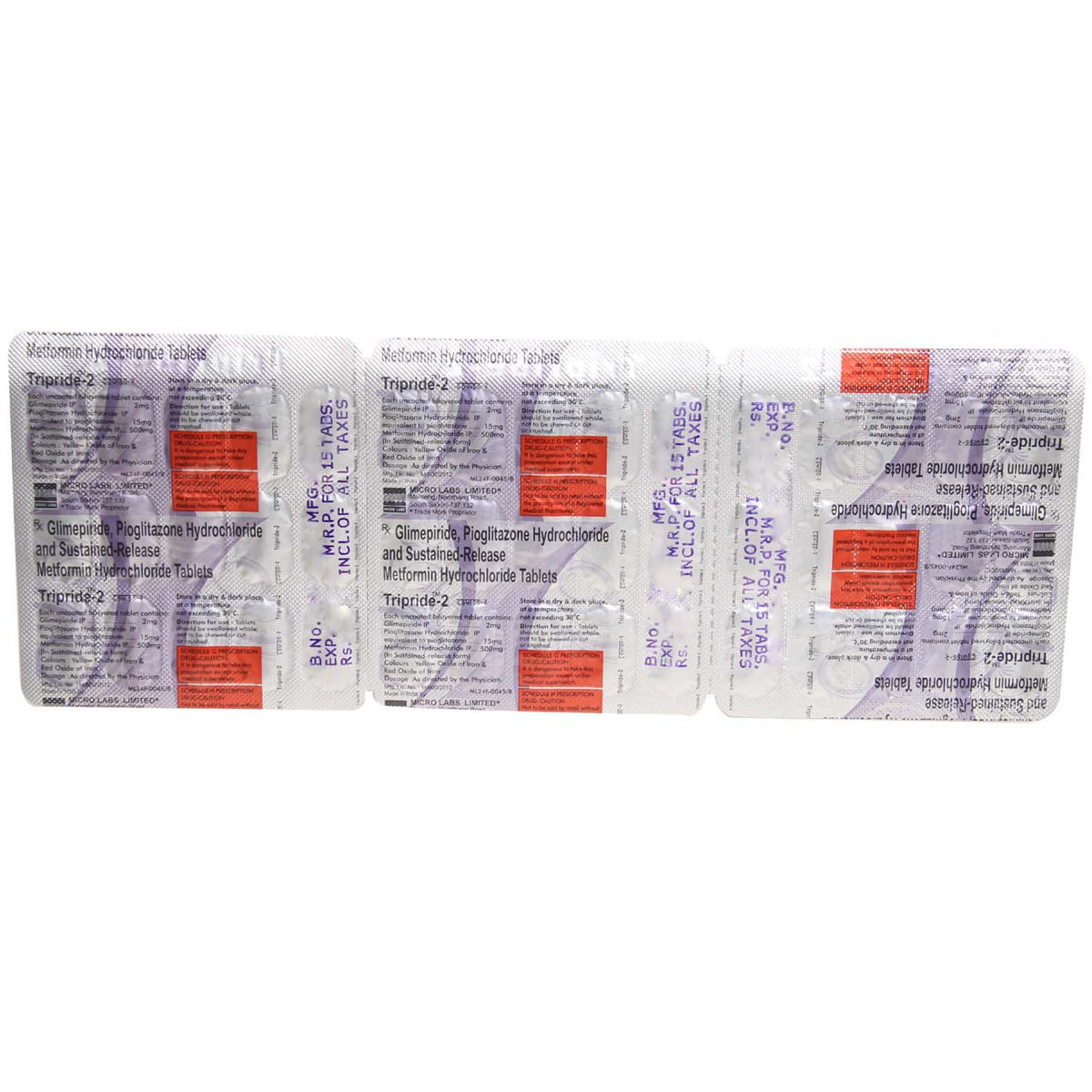 Tripride-2 Tablet 15's, Pack of 15 TABLETS Tripride-2 Tablet 15's, Pack of 15 TABLETS