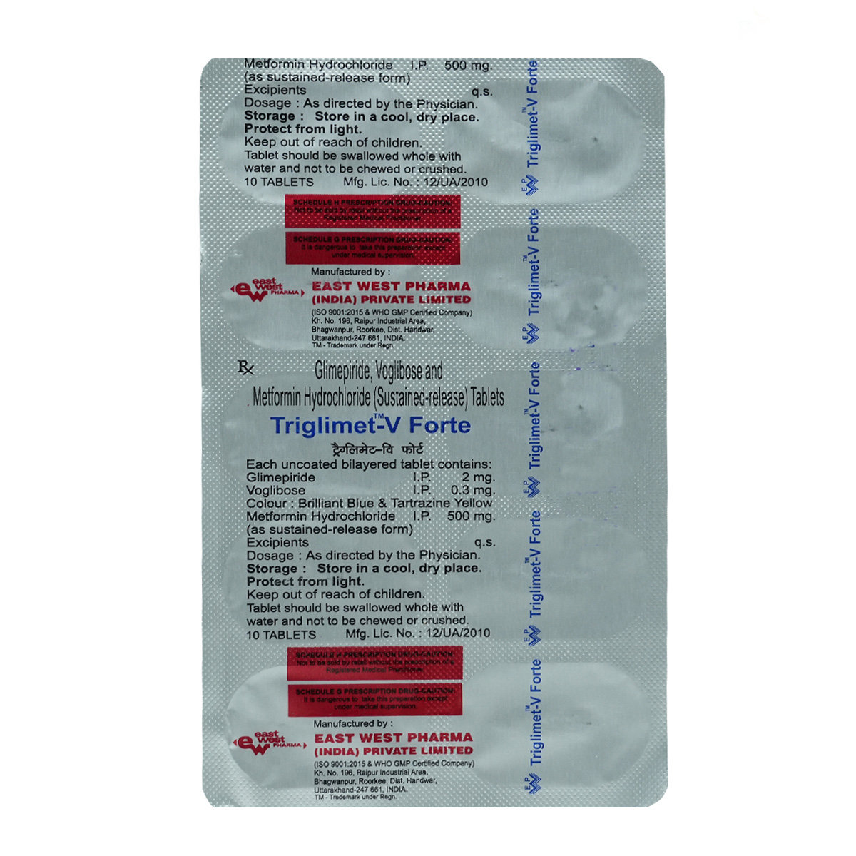 Triglimet V Forte Tablet 10's, Pack of 10 TabletS Triglimet V Forte Tablet 10's, Pack of 10 TabletS