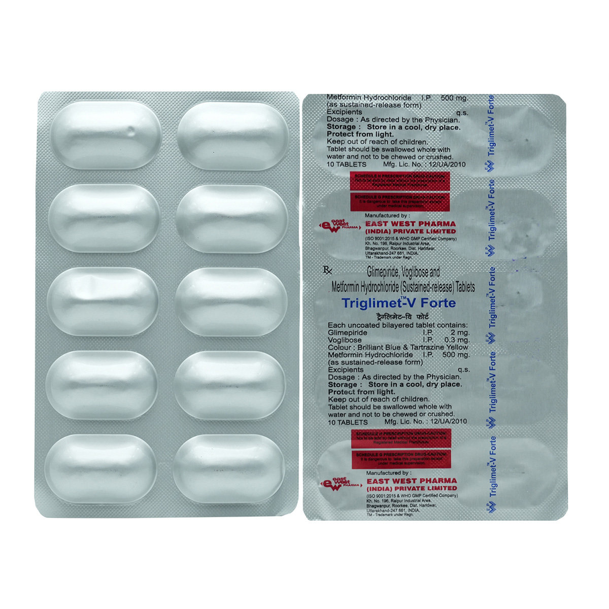 Triglimet V Forte Tablet 10's, Pack of 10 TabletS Triglimet V Forte Tablet 10's, Pack of 10 TabletS