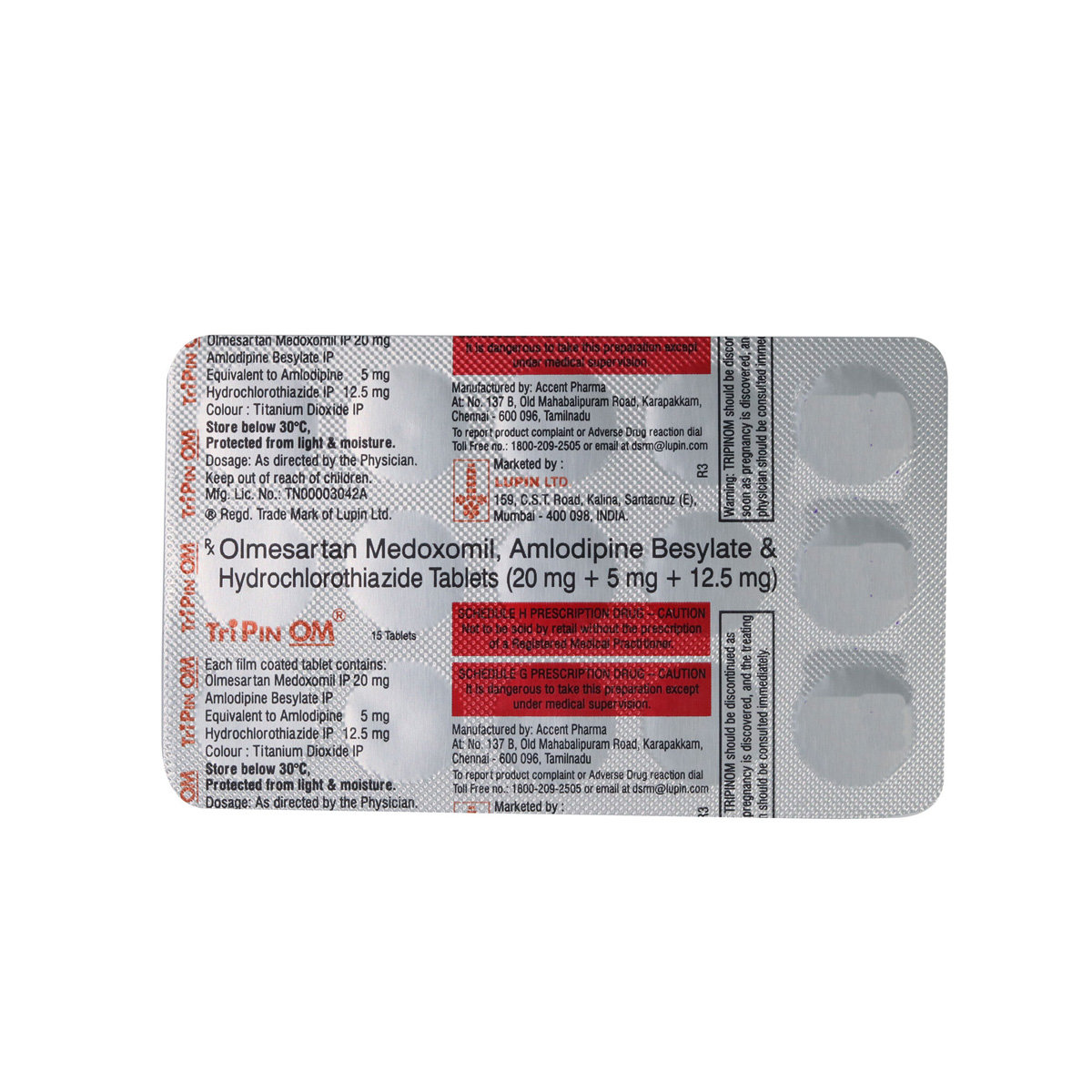 Tripin OM Tablet 15's, Pack of 15 TABLETS Tripin OM Tablet 15's, Pack of 15 TABLETS