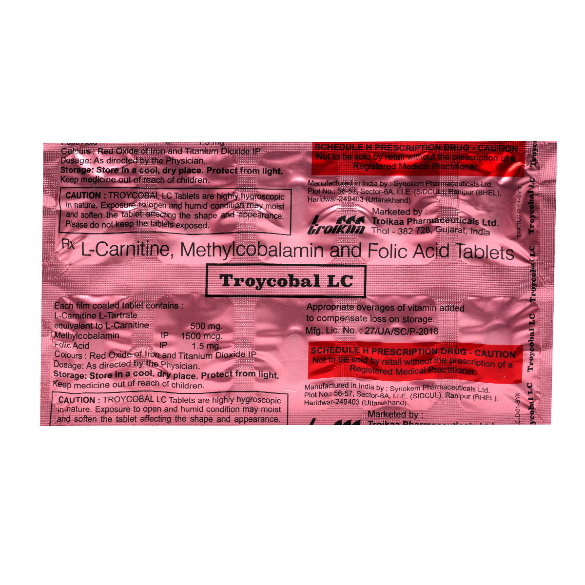 Troycobal LC Tablet 10's, Pack of 10 TABLETS Troycobal LC Tablet 10's, Pack of 10 TABLETS