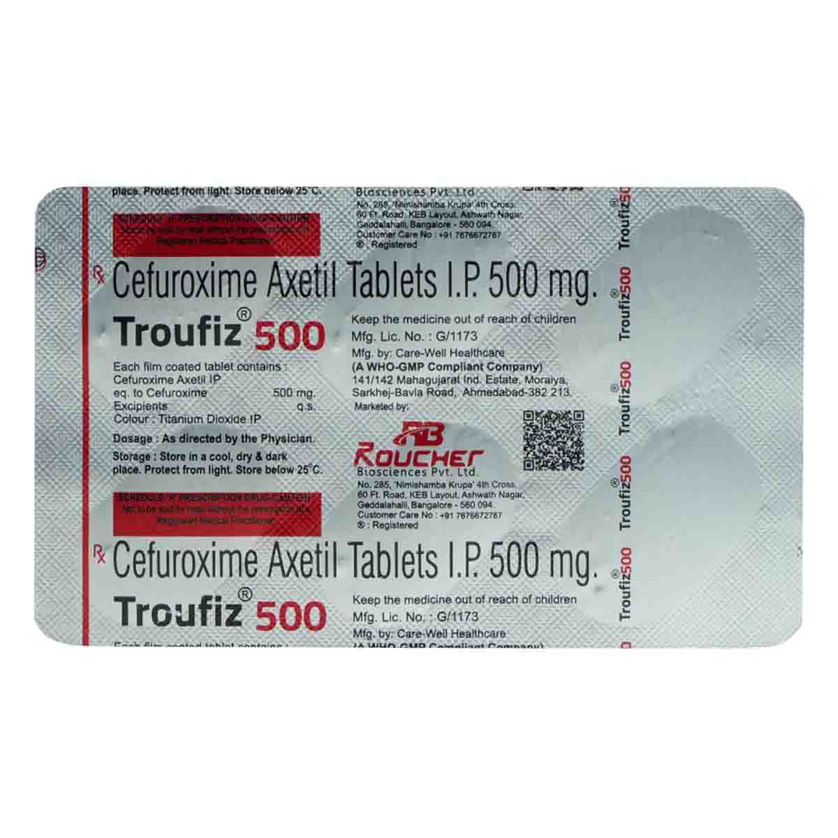 Troufiz 500 mg Tablet 6's, Pack of 6 TabletS Troufiz 500 mg Tablet 6's, Pack of 6 TabletS