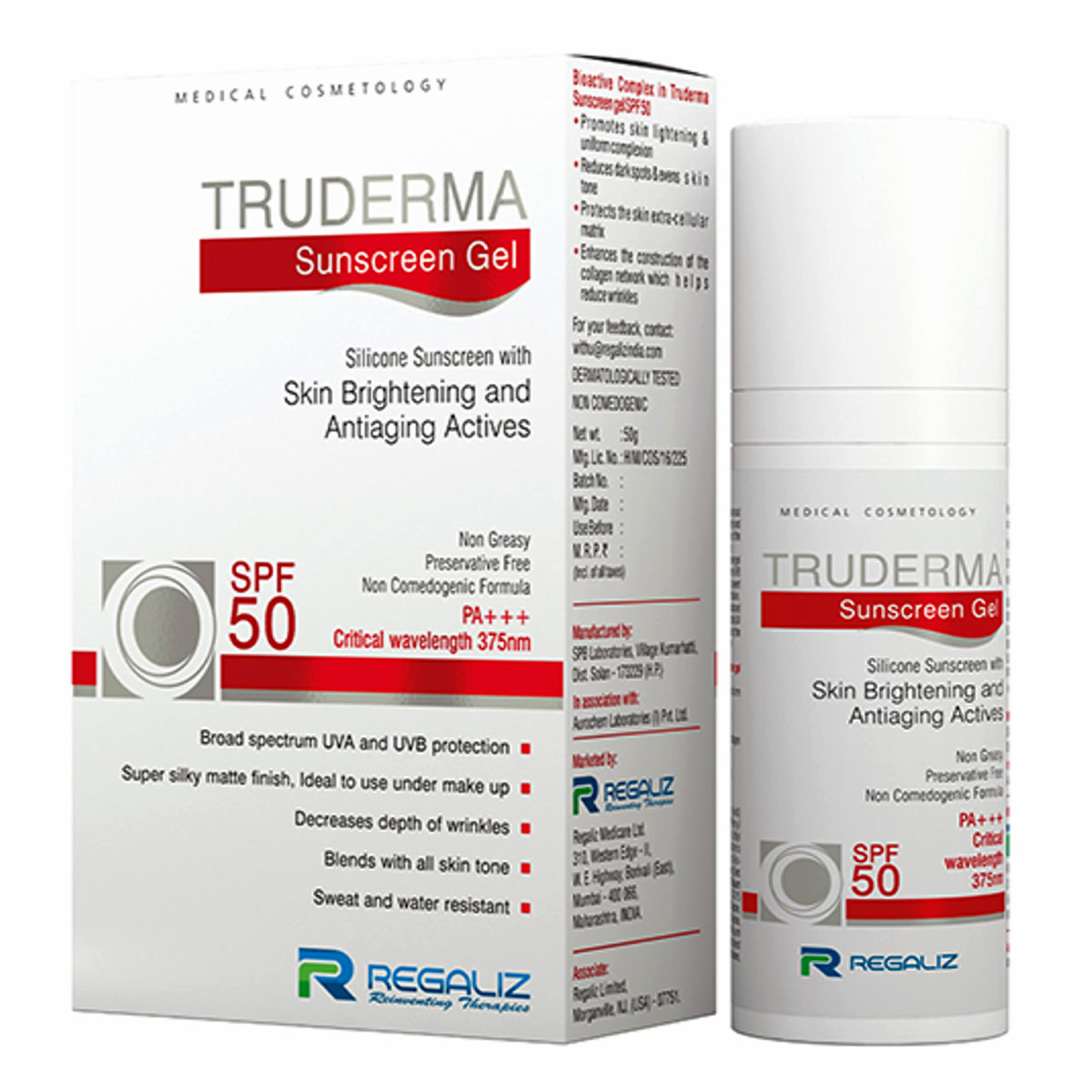 Truderma Spf 50 Sunscreen Gel 50 gm, Pack of 1 Truderma Spf 50 Sunscreen Gel 50 gm, Pack of 1