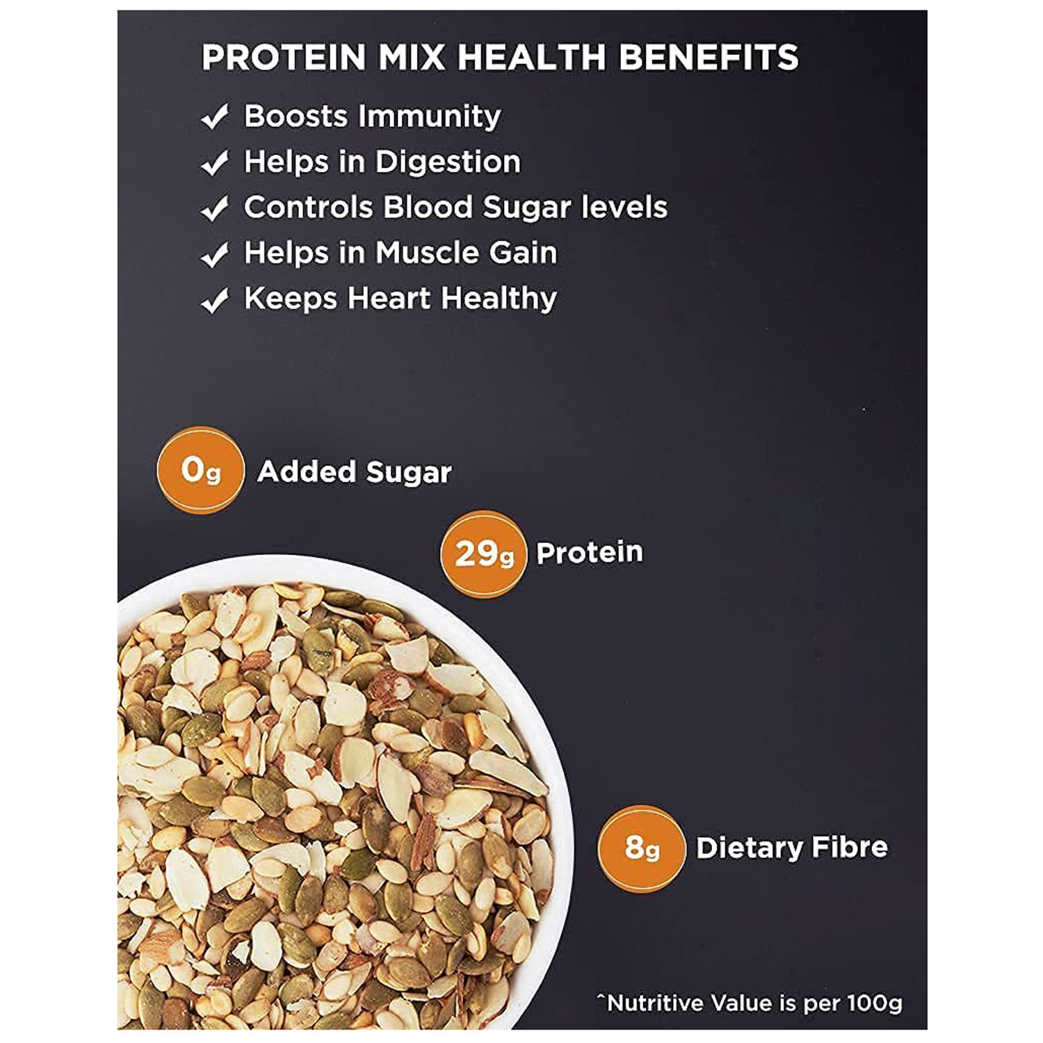 True Elements Protein Mix, 125 gm, Pack of 1 True Elements Protein Mix, 125 gm, Pack of 1