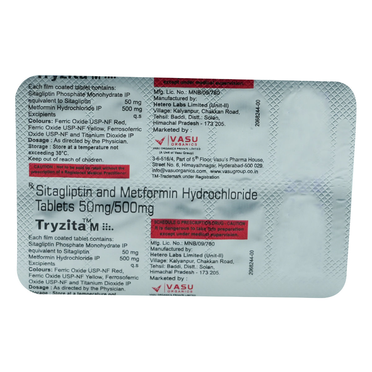 Tryzita M 50/500 Tablet 10's, Pack of 10 TABLETS Tryzita M 50/500 Tablet 10's, Pack of 10 TABLETS