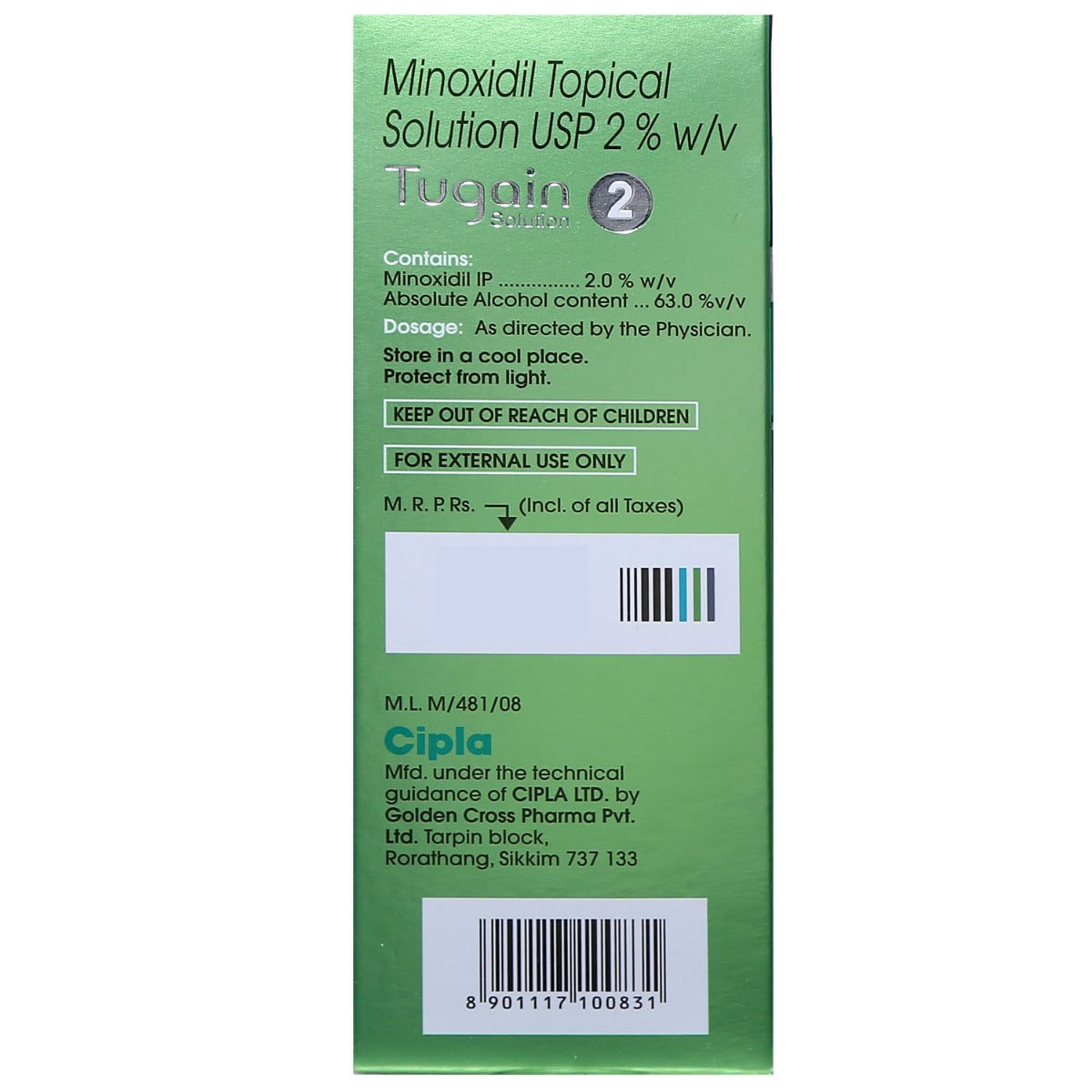 Tugain 2% Solution 60 ml, Pack of 1 SOLUTION Tugain 2% Solution 60 ml, Pack of 1 SOLUTION