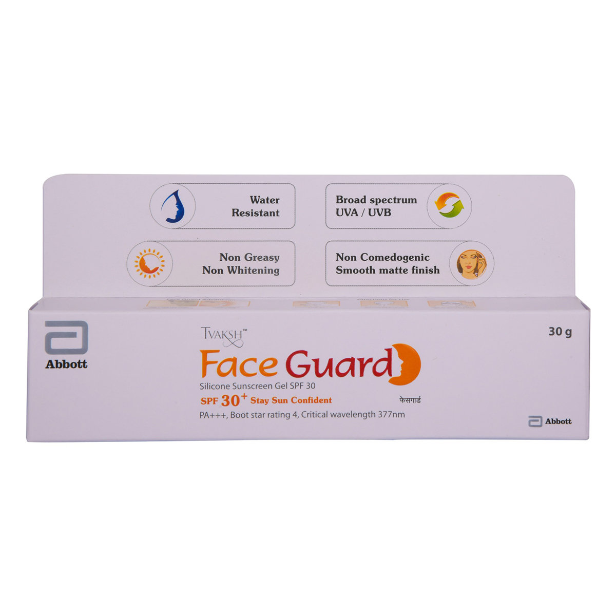 Tvaksh Face Guard SPF 30+ PA+++ Silicon Sunscreen Gel, 30 gm, Pack of 1 Tvaksh Face Guard SPF 30+ PA+++ Silicon Sunscreen Gel, 30 gm, Pack of 1