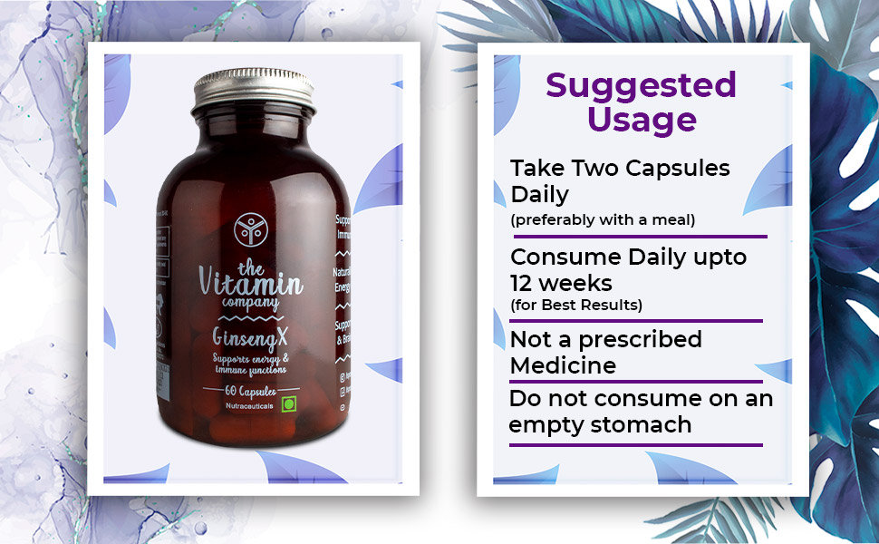 The Vitamin Company Ginseng X, 60 Capsules, Pack of 1 The Vitamin Company Ginseng X, 60 Capsules, Pack of 1