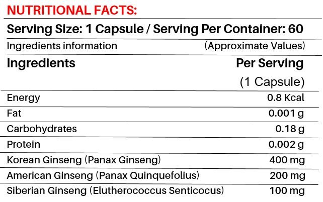 The Vitamin Company Ginseng X, 60 Capsules, Pack of 1 The Vitamin Company Ginseng X, 60 Capsules, Pack of 1