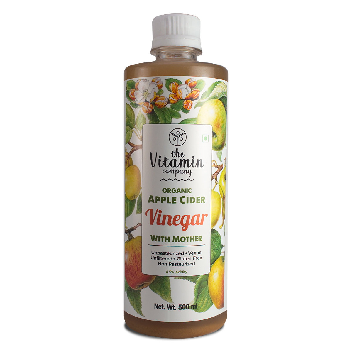 The Vitamin Company Organic Apple Cider Vinegar with Mother, 500 ml, Pack of 1 The Vitamin Company Organic Apple Cider Vinegar with Mother, 500 ml, Pack of 1