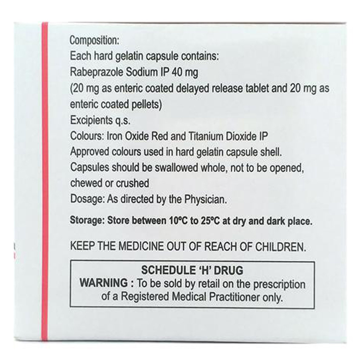 Twichek 40 mg Capsule 10's, Pack of 10 CapsuleS Twichek 40 mg Capsule 10's, Pack of 10 CapsuleS