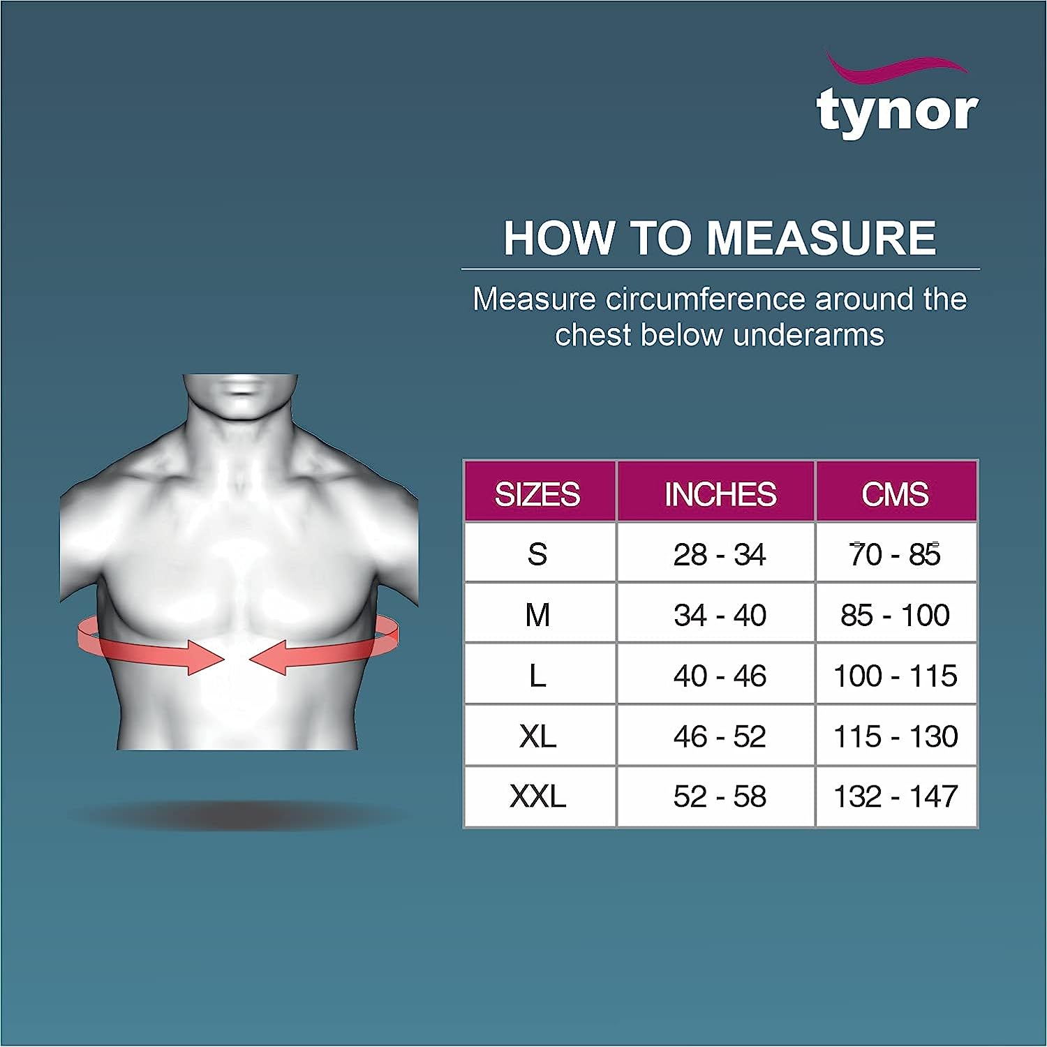 Tynor Chest Binder Belt Medium, 1 Count, Pack of 1 Tynor Chest Binder Belt Medium, 1 Count, Pack of 1