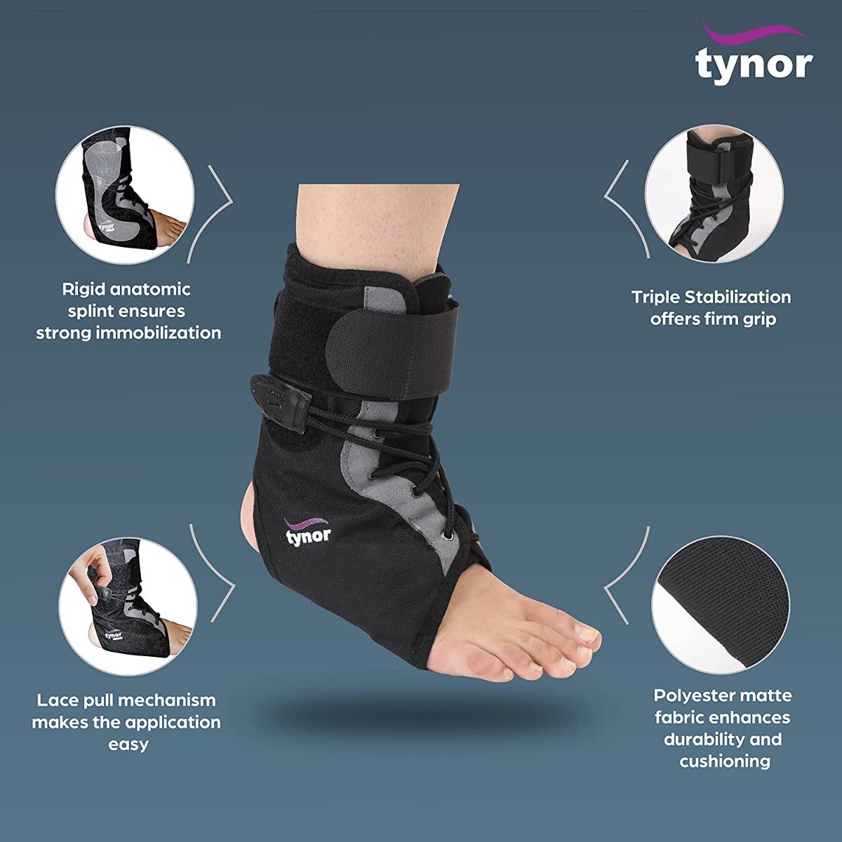 Tynor Ankle Brace Single Medium, 1 Pair, Pack of 1 Tynor Ankle Brace Single Medium, 1 Pair, Pack of 1