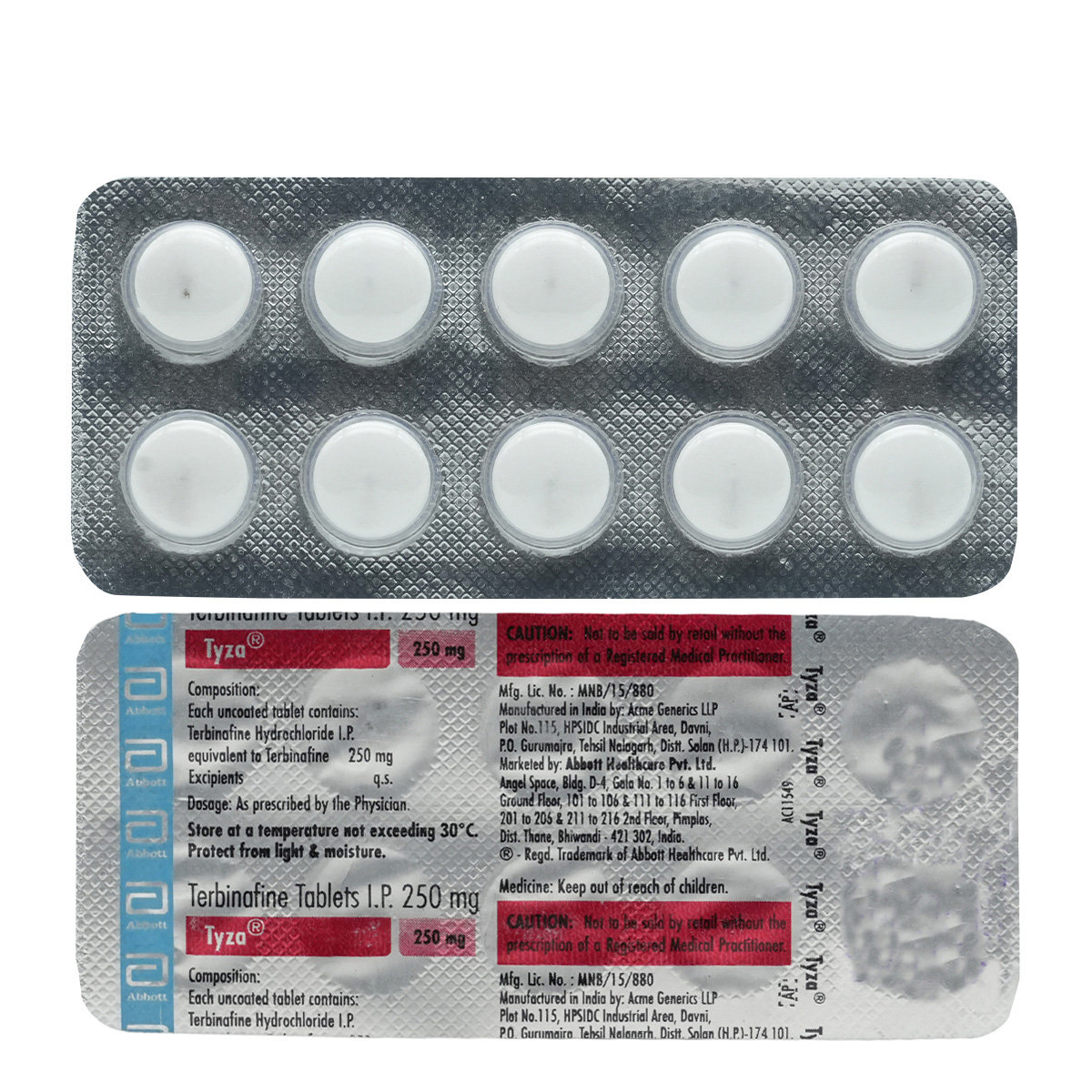 Tyza 250 mg Tablet 10's, Pack of 10 TABLETS Tyza 250 mg Tablet 10's, Pack of 10 TABLETS