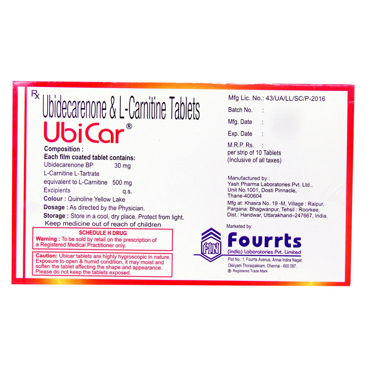Ubicar Tablet 10's, Pack of 10 TABLETS Ubicar Tablet 10's, Pack of 10 TABLETS