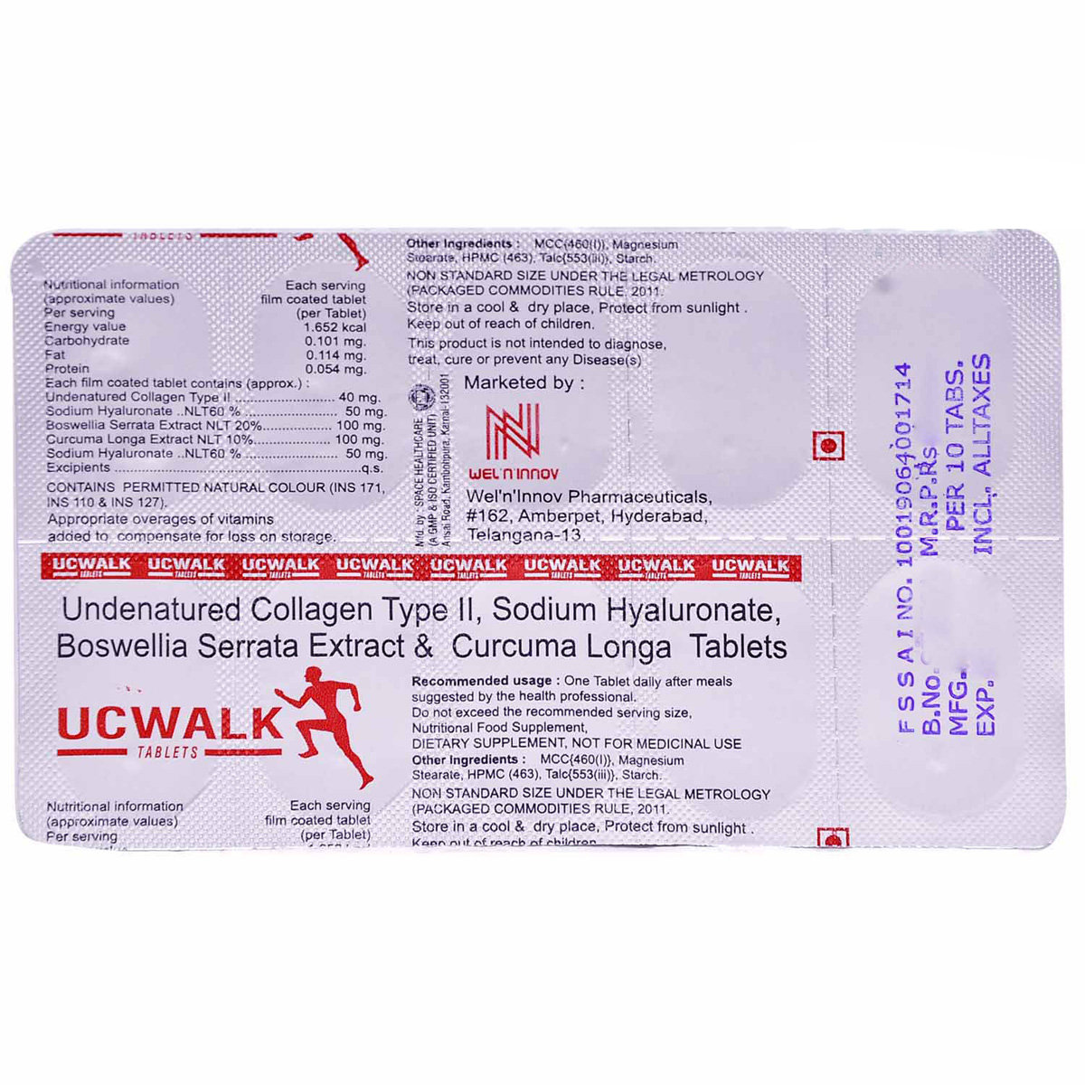 Ucwalk Tablet 10's, Pack of 10 Ucwalk Tablet 10's, Pack of 10