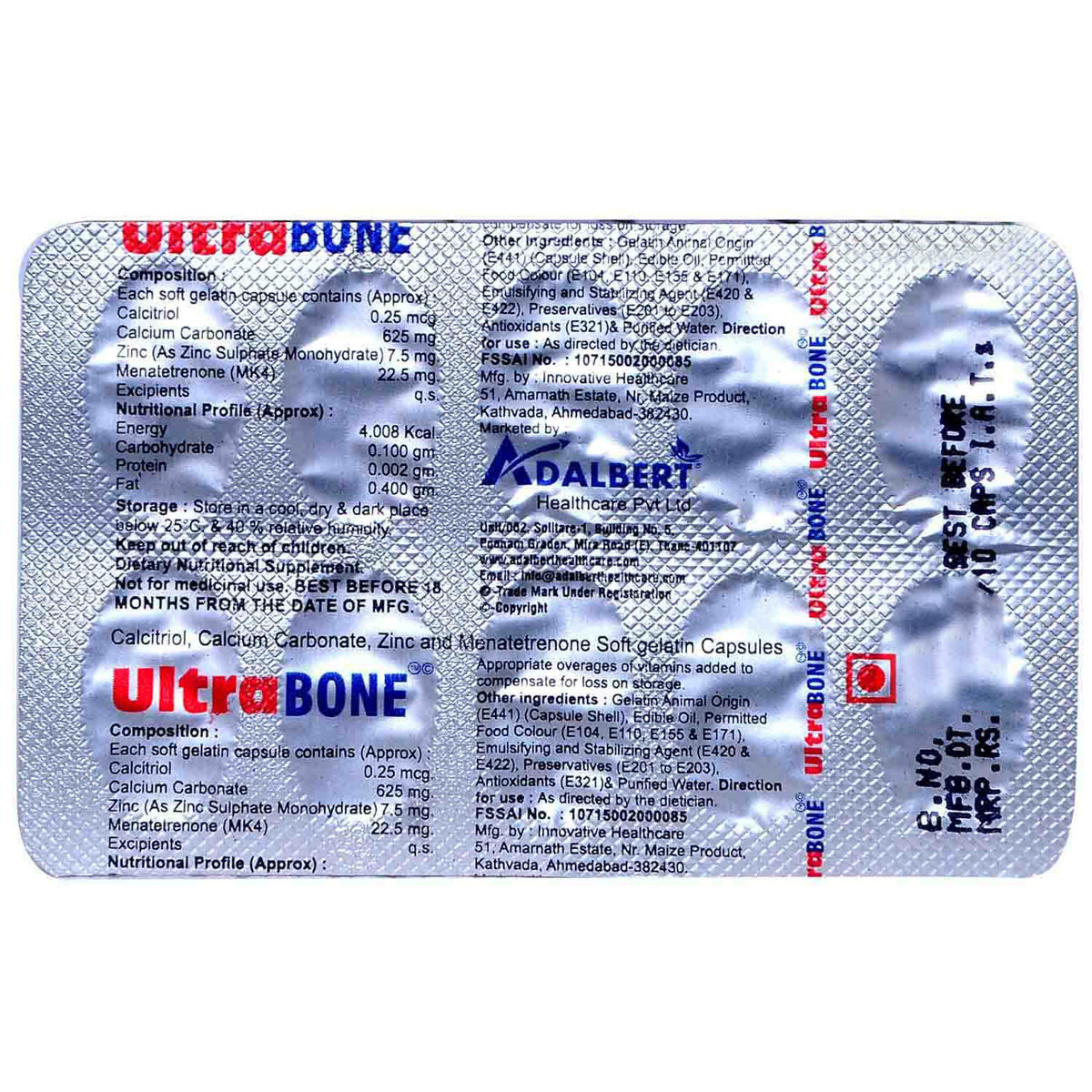 Ultrabone Capsule 10's, Pack of 10 Ultrabone Capsule 10's, Pack of 10