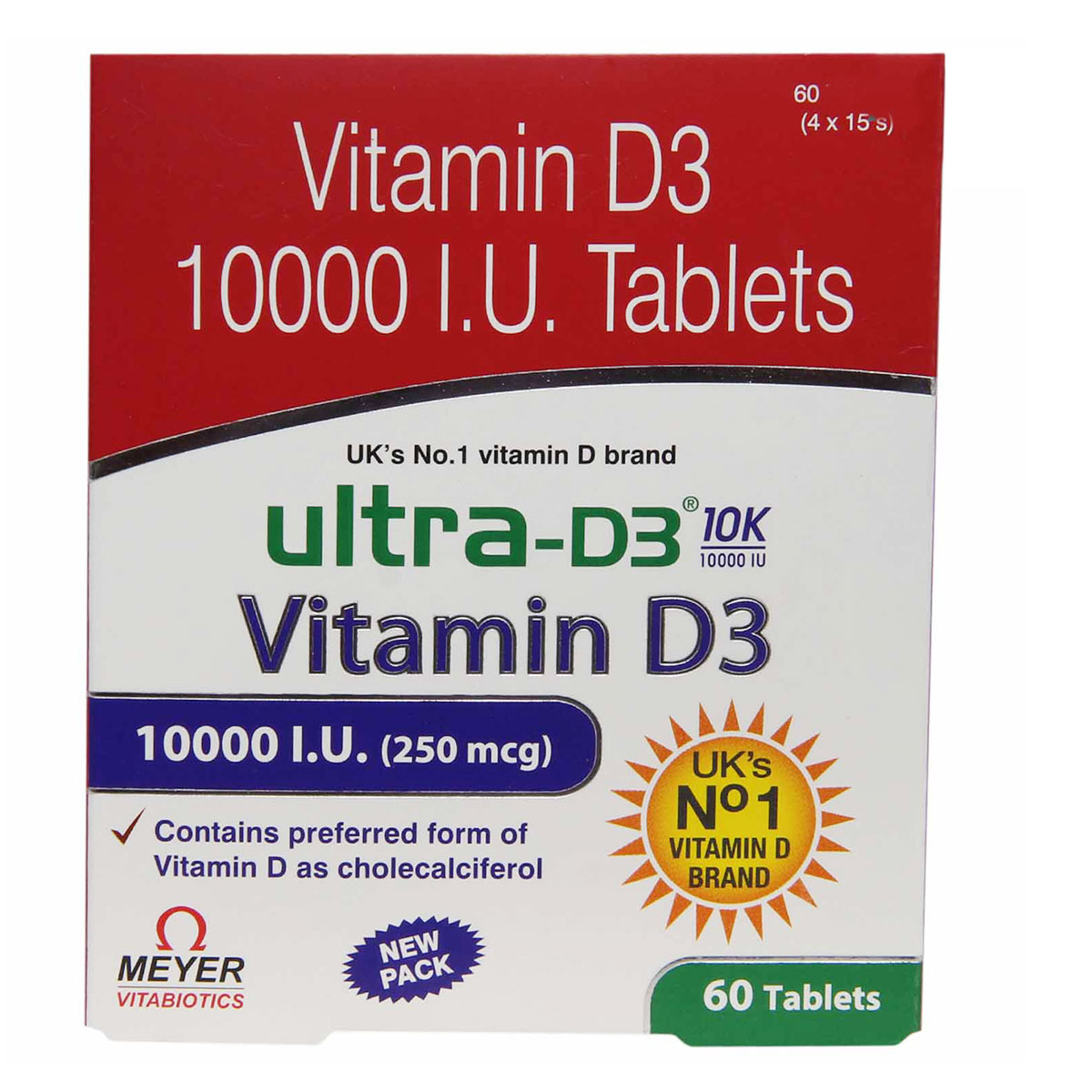 New Ultra D3 10K Tablet 15's, Pack of 15 New Ultra D3 10K Tablet 15's, Pack of 15