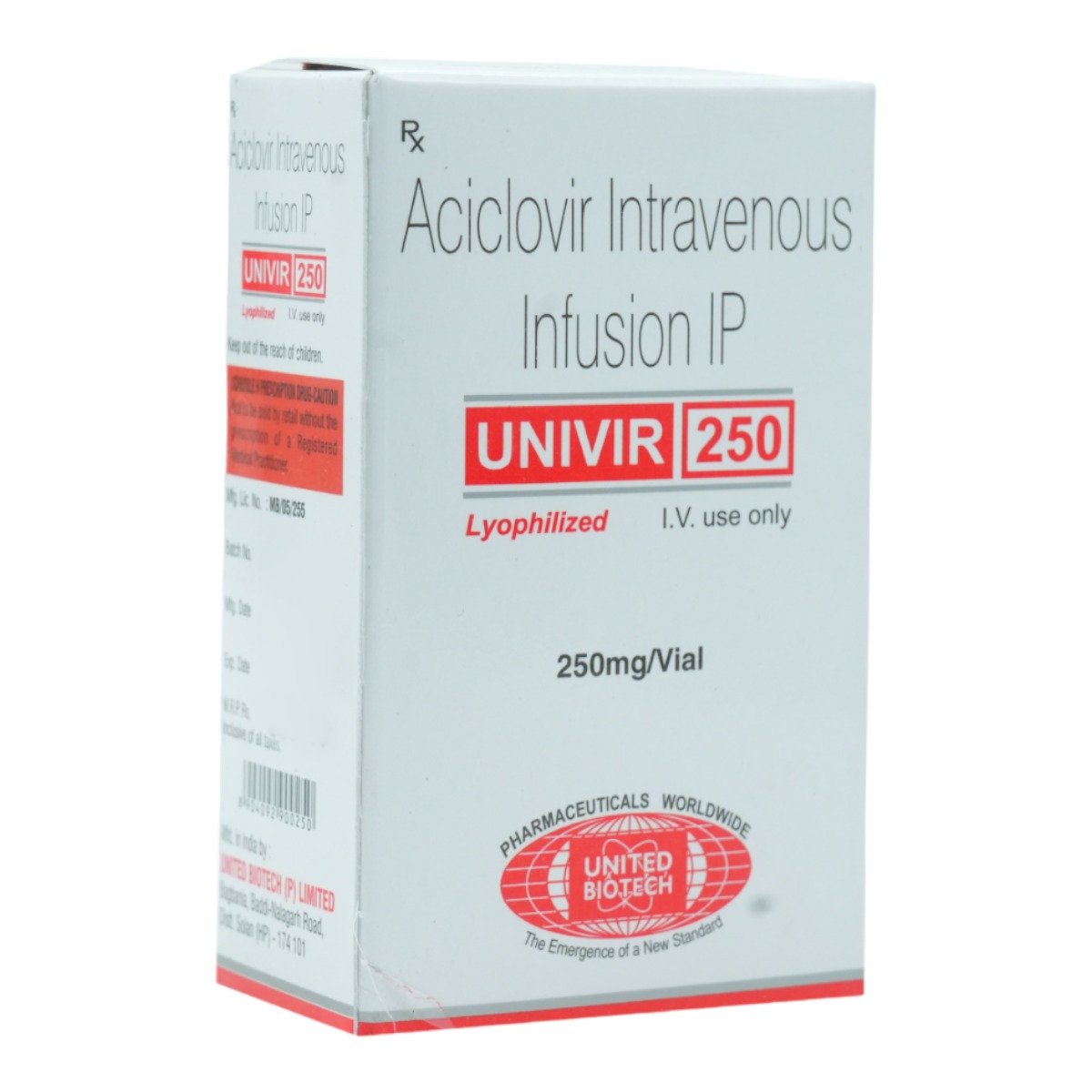 Univir 250 Injection 1's, Pack of 1 Injection Univir 250 Injection 1's, Pack of 1 Injection