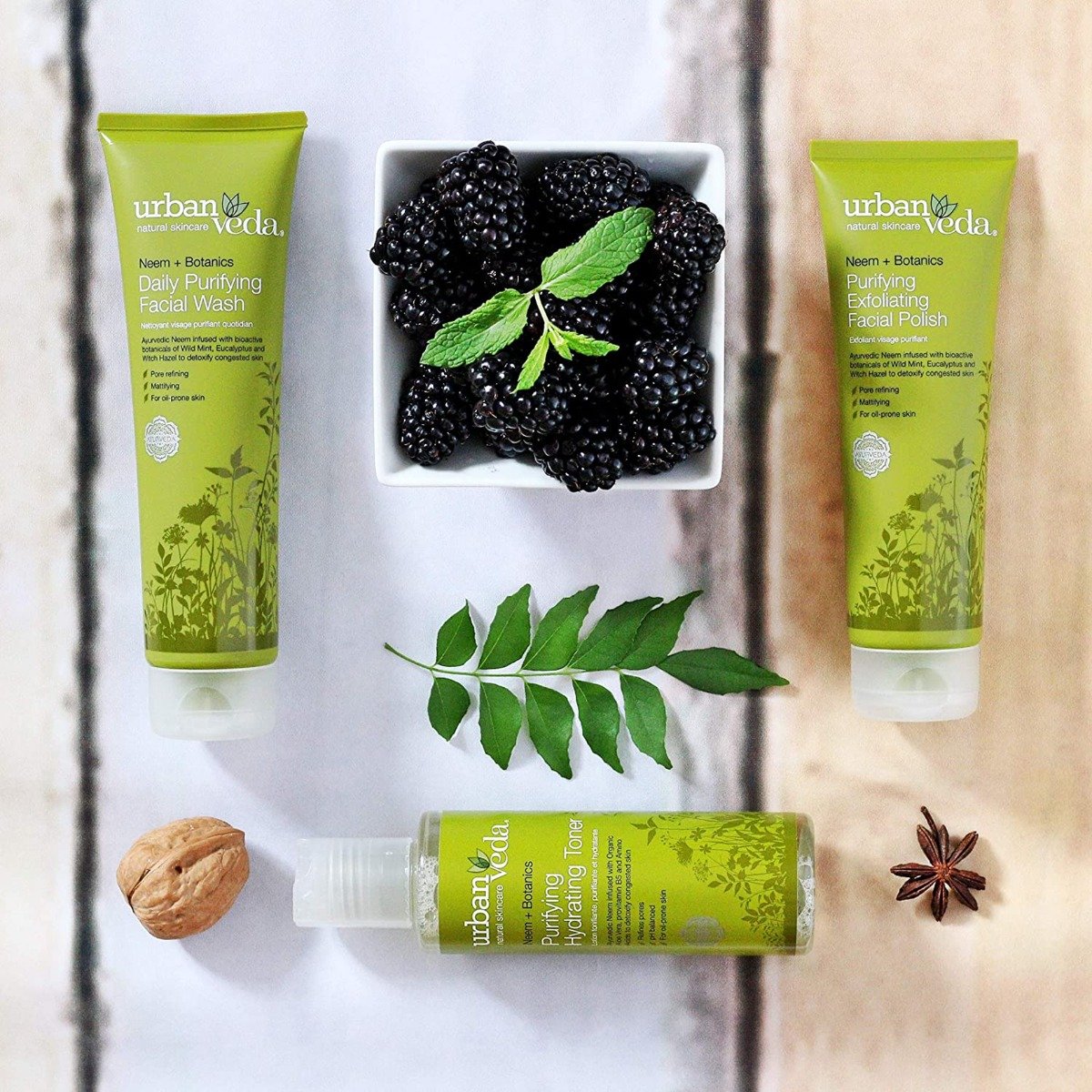 Urbanveda Purifying Exfoliating Facial Polish 125 ml | Neem, Wild Mint, Witch Hazel, Eucalyptus | Deep Cleansing | Pore Refining | For Oil Prone Skin, Pack of 1 Urbanveda Purifying Exfoliating Facial Polish 125 ml | Neem, Wild Mint, Witch Hazel, Eucalyptus | Deep Cleansing | Pore Refining | For Oil Prone Skin, Pack of 1