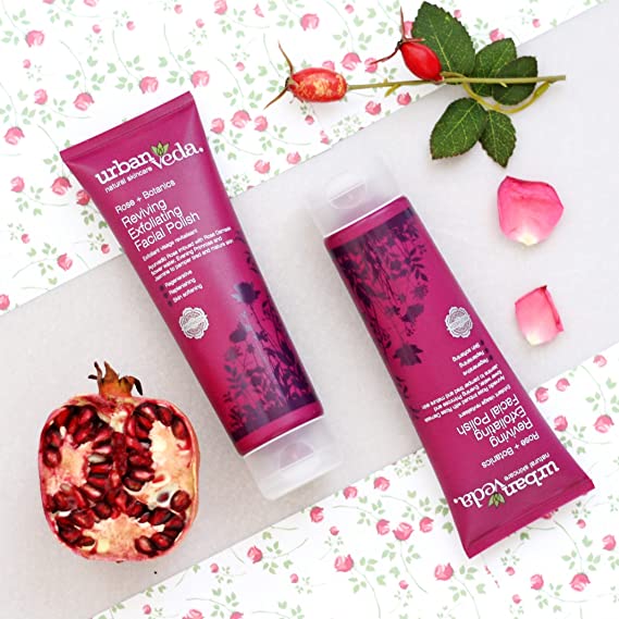 Urban Veda Reviving Exfoliating Facial Polish 125 ml | Rose, Rose Damask Flower Water, Primrose, Jasmine | For Tired & Mature Skin, Pack of 1 Urban Veda Reviving Exfoliating Facial Polish 125 ml | Rose, Rose Damask Flower Water, Primrose, Jasmine | For Tired & Mature Skin, Pack of 1