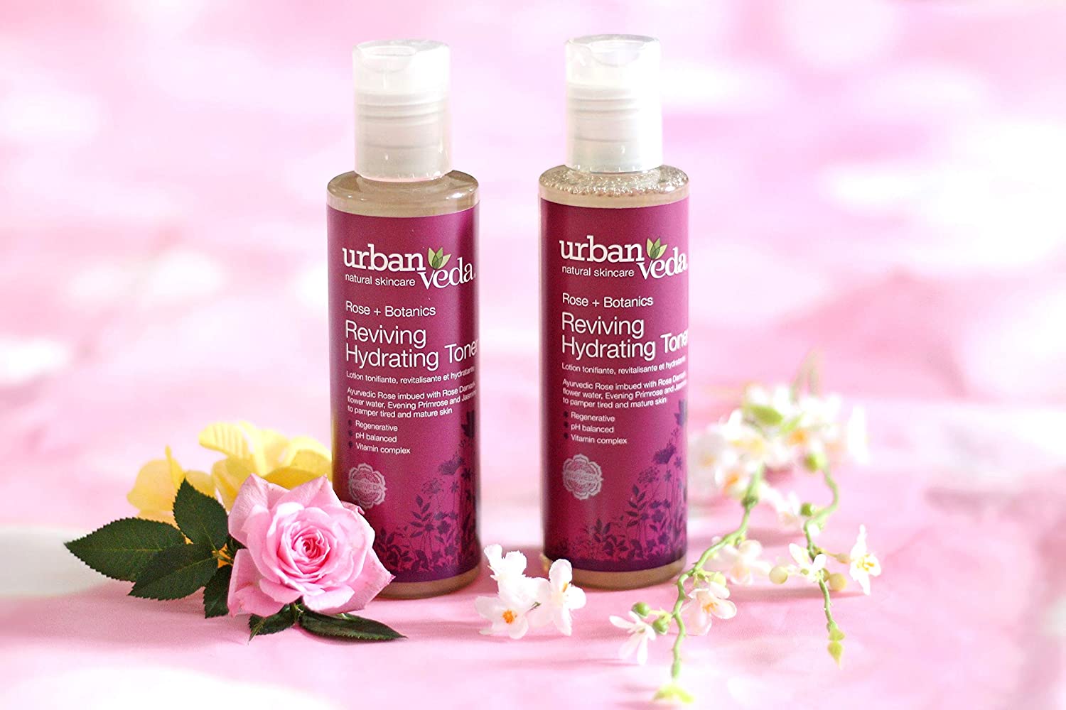 Urban Veda Reviving Hydrating Toner 150 ml | Rose, Rose Damask Flower Water, Primrose, Jasmine | Regenerate & Improve Complexion | pH Balanced | For Tired & Mature Skin, Pack of 1 Urban Veda Reviving Hydrating Toner 150 ml | Rose, Rose Damask Flower Water, Primrose, Jasmine | Regenerate & Improve Complexion | pH Balanced | For Tired & Mature Skin, Pack of 1