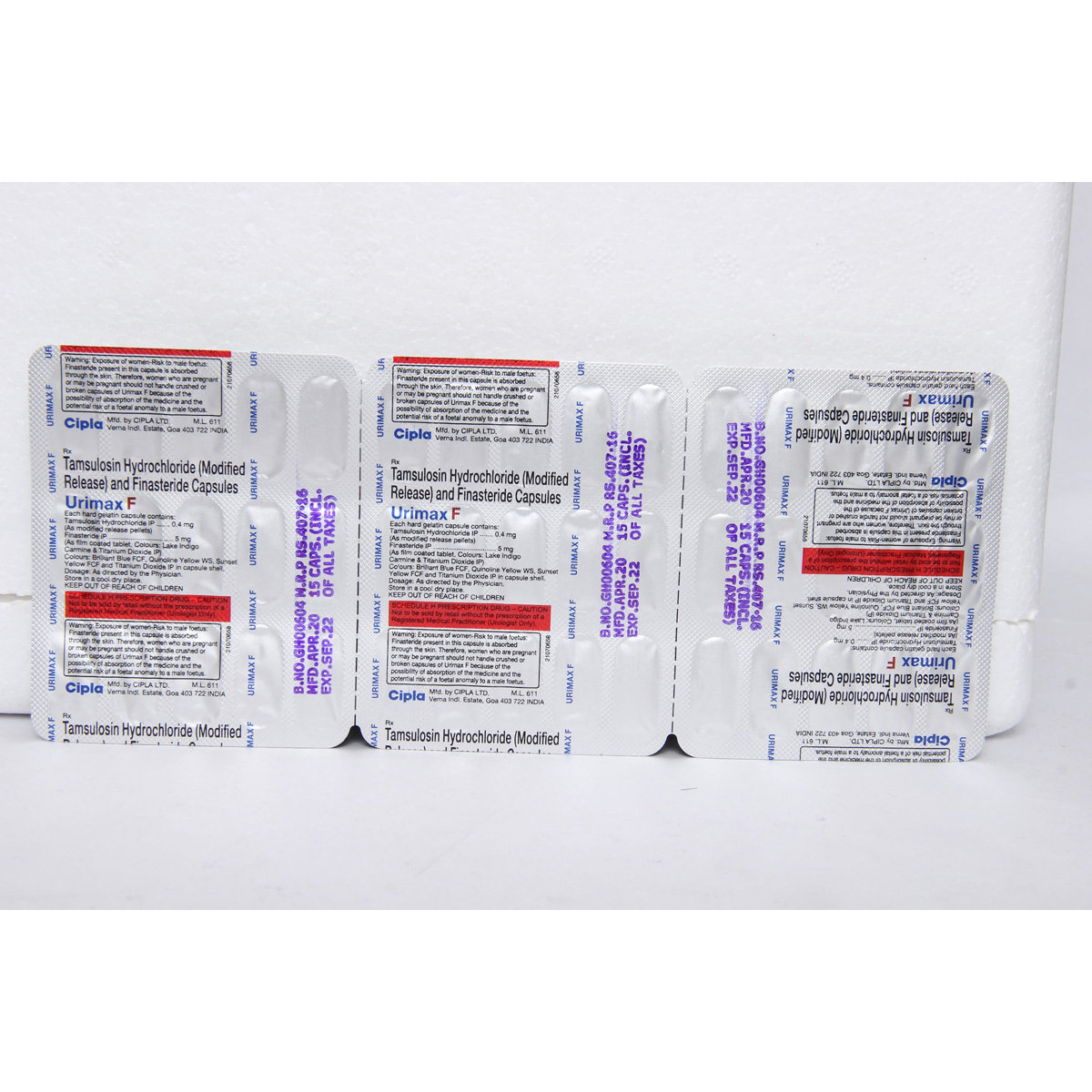 Urimax F Capsule 15's, Pack of 15 Urimax F Capsule 15's, Pack of 15