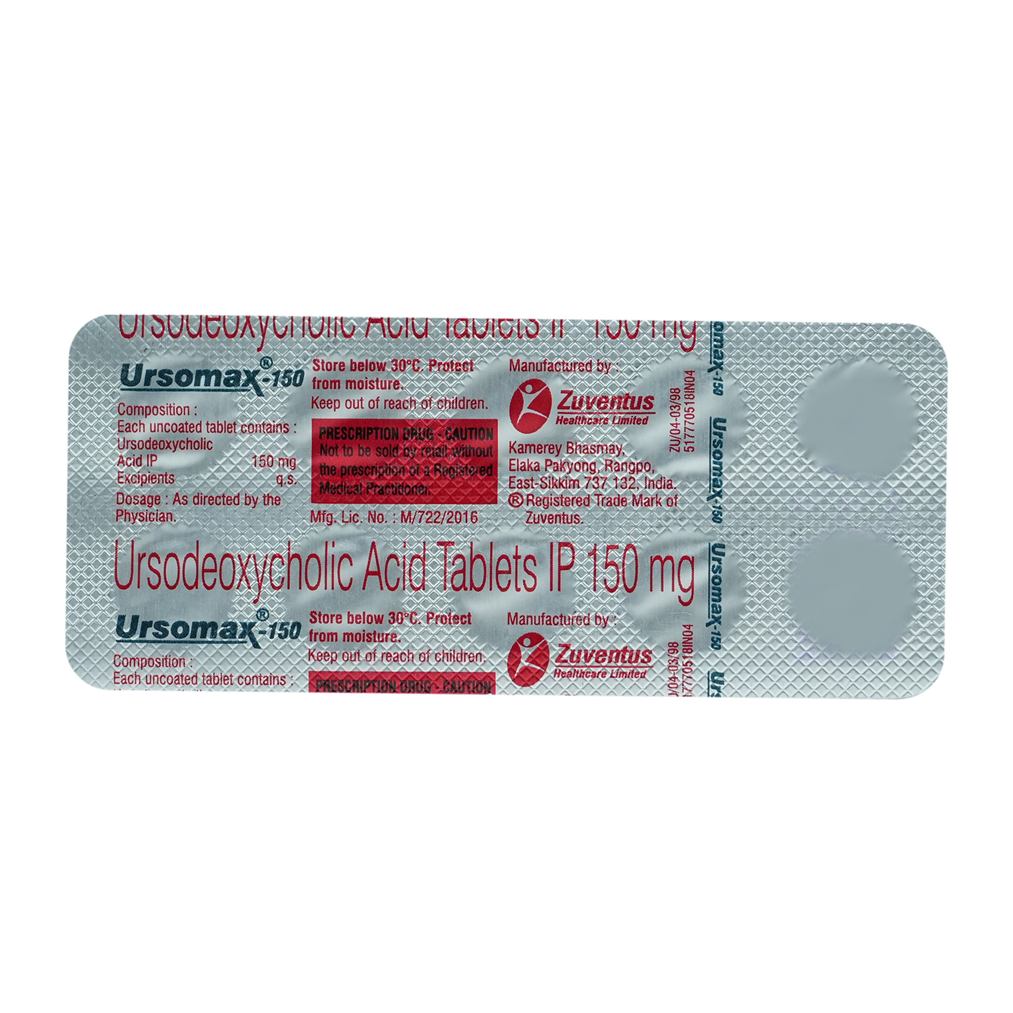 Ursomax 150 Tablet 10's, Pack of 10 TABLETS Ursomax 150 Tablet 10's, Pack of 10 TABLETS
