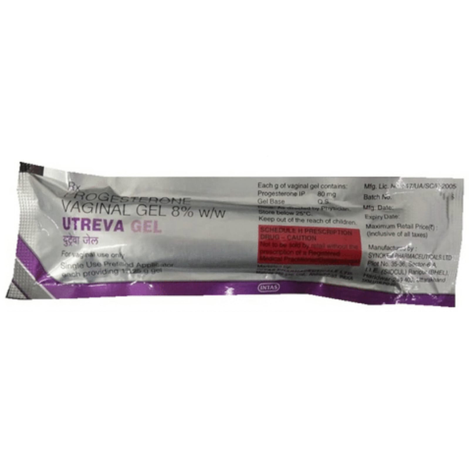Utreva Vaginal Gel 1.3 gm, Pack of 1 GEL Utreva Vaginal Gel 1.3 gm, Pack of 1 GEL