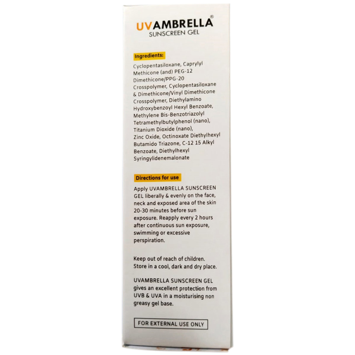 Uvambrella Gel 60 gm, Pack of 1 Uvambrella Gel 60 gm, Pack of 1