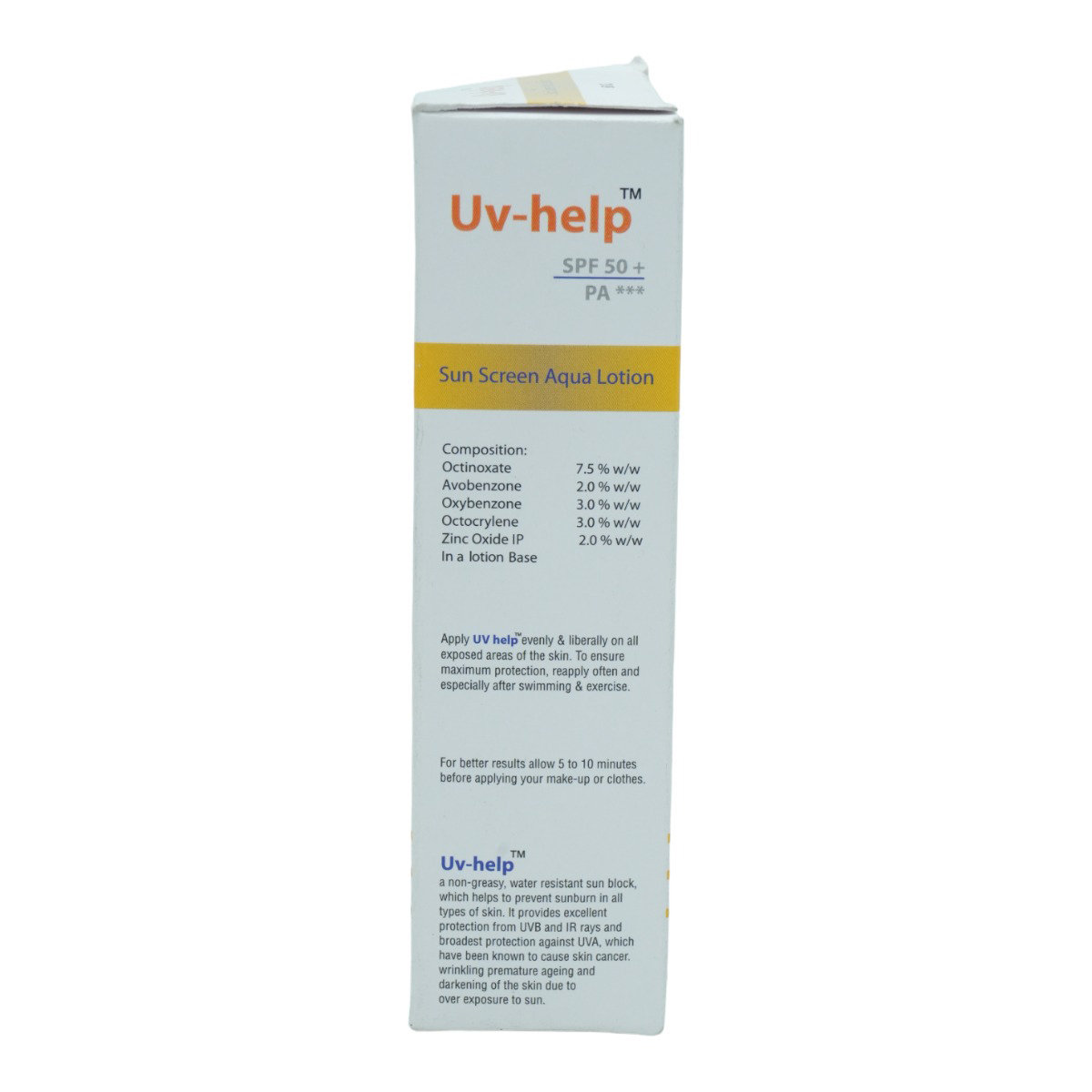 UV-Help Aqua SPF 50+ Lotion 60 gm, Pack of 1 UV-Help Aqua SPF 50+ Lotion 60 gm, Pack of 1