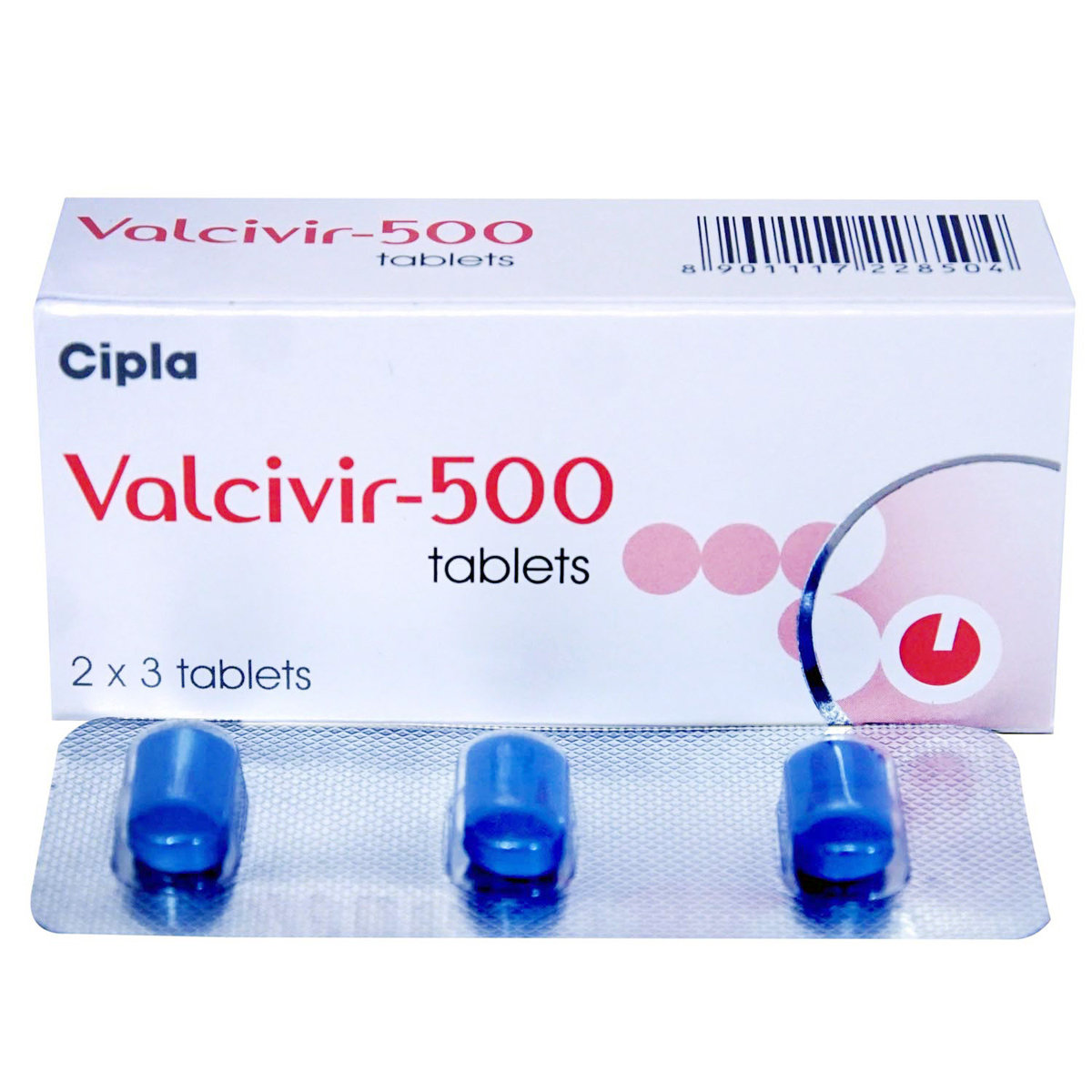 Valcivir-500 Tablet 3's, Pack of 3 TABLETS Valcivir-500 Tablet 3's, Pack of 3 TABLETS