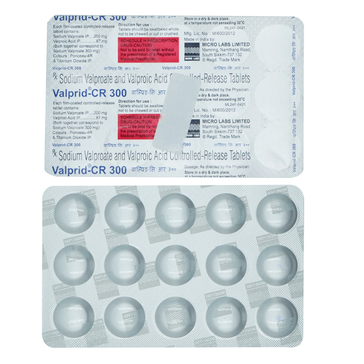 Valprid-CR 300 mg Tablet 15's, Pack of 15 TabletS Valprid-CR 300 mg Tablet 15's, Pack of 15 TabletS