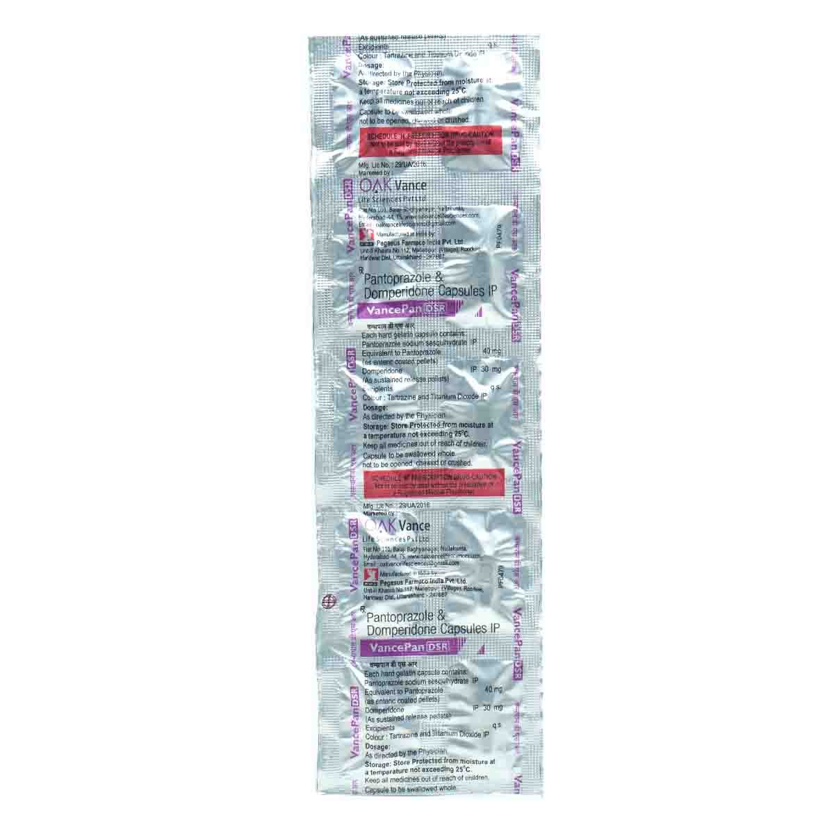 Vancepan DSR Capsule 10's, Pack of 10 Vancepan DSR Capsule 10's, Pack of 10
